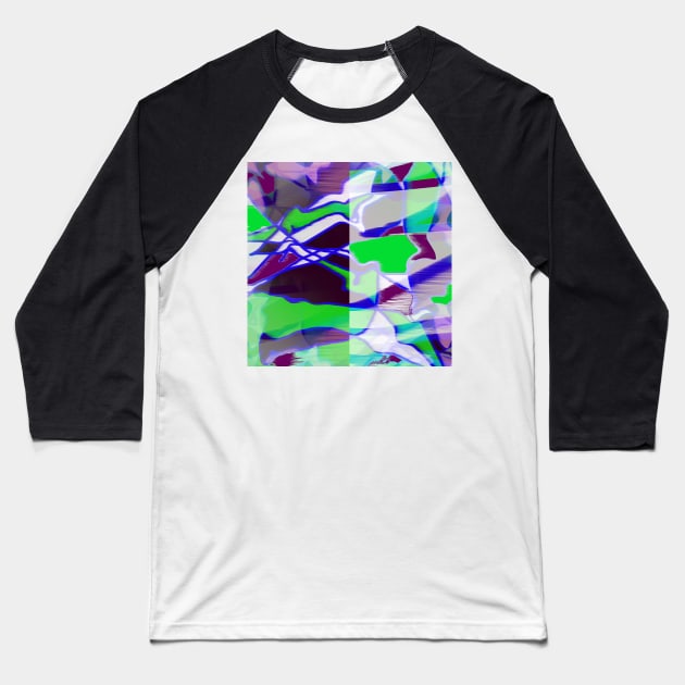 Purple, green and white II Baseball T-Shirt by TiiaVissak